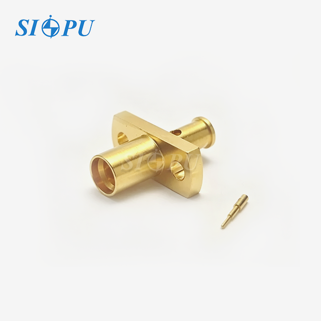 SMP Male Limited Detent Flange Mount Connector